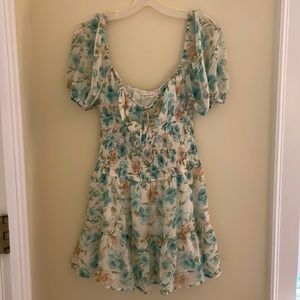 Blue ruffle dress